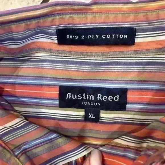 Austin Reed Striped Button Down Shirt Size XL - Picture 4 of 4
